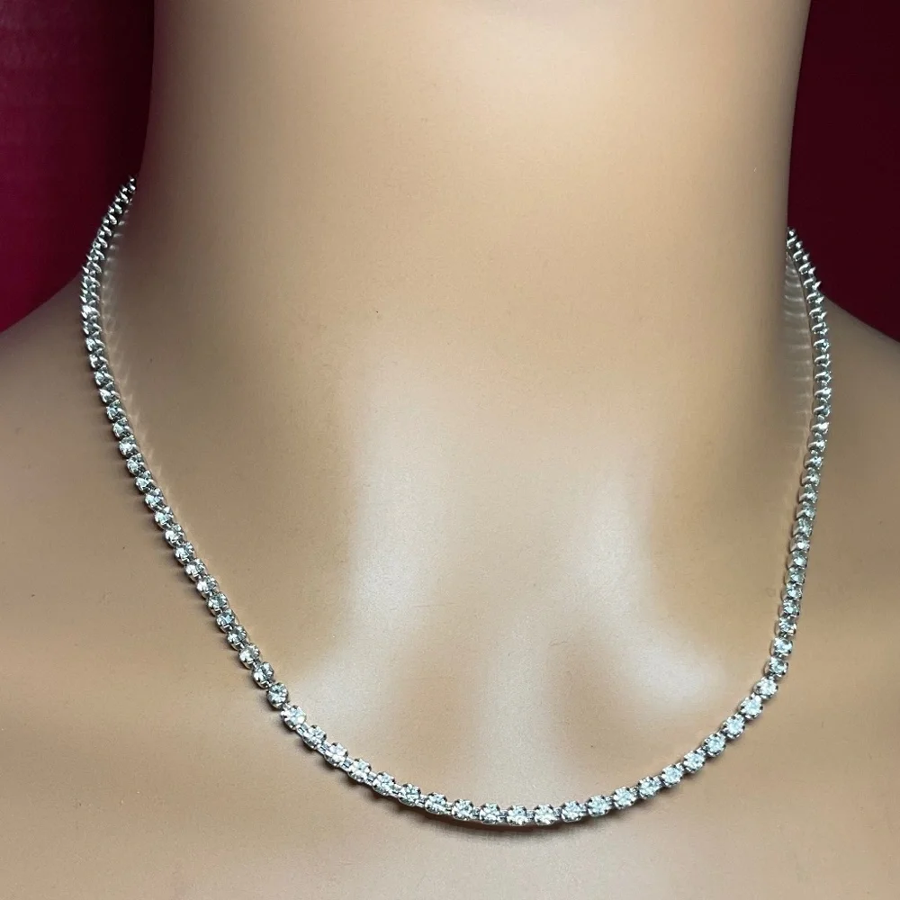 Avon Silver Necklace with Clear Stones Price Firm - Picture 3 of 5